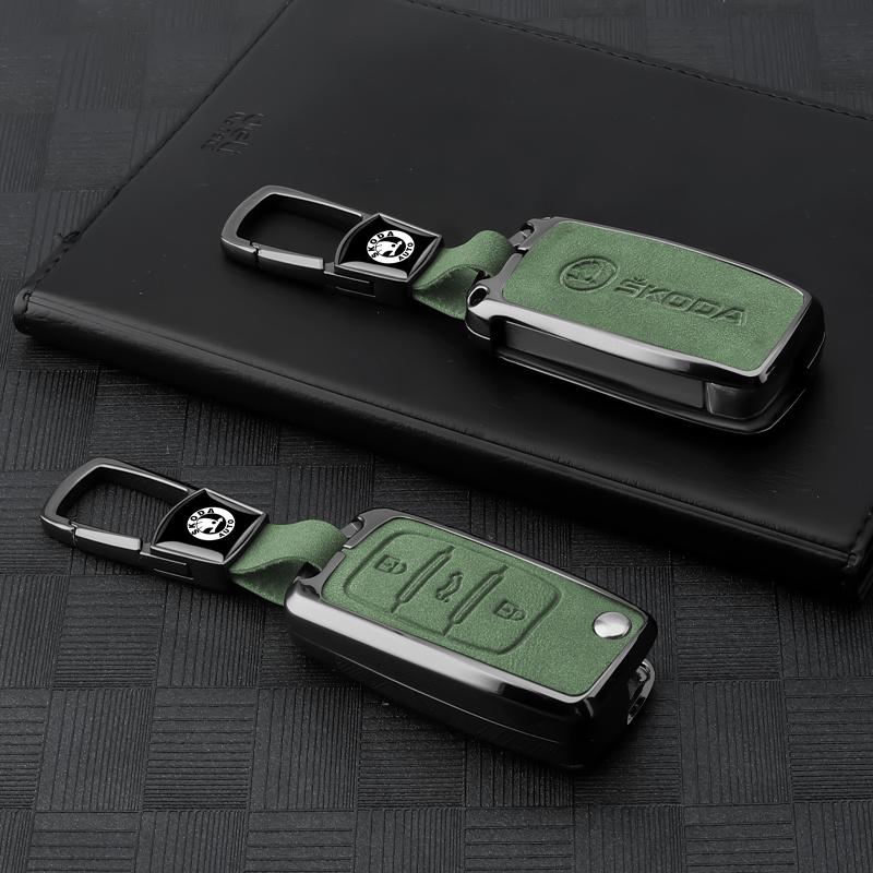 HQKI8 Car Remote Key Fob Case Cover Shell For Skoda Octivia Superb Fabia 1 2 Octavia a7 RS Superb Rapid Yeti Karoq Vision Accessories