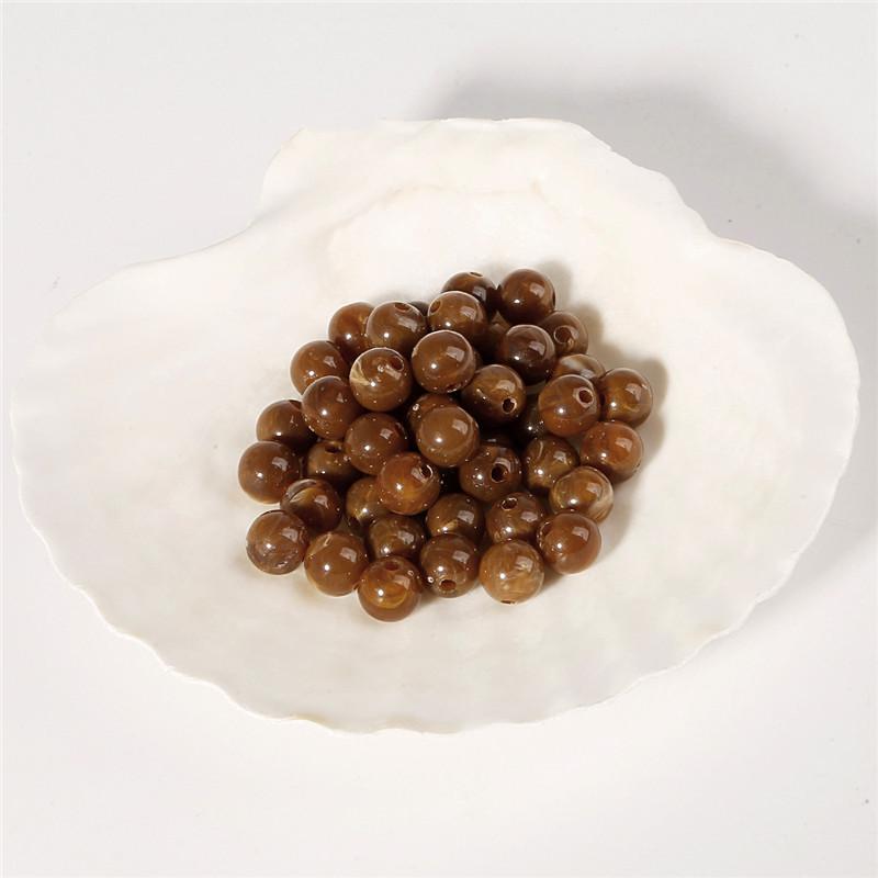 8-10mm Small Round Acrylic Beads for DIY Children's Necklaces and Earrings
