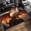 Fiery Dragon Artwork Office Rug Chair Mat, Entryway Carpet, Suitable for Front Door, Bedroom, Living Room, Desk, Holiday Gift
