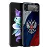 Russian Flag Phone Case For Samsung Galaxy Z Flip3 Flip4 Flip5 Case Shell For Z Flip 3 4 5 6 7 Hard Folding Cover