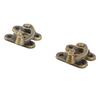 6 Set Swing Arm Clasp Latch Bronze Mini Vintage Antique Lock Clasp Left Right Hook Hasp Horn Metal Catch Curved Buckle