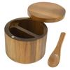 Wood Salt or Spice Box with Lid and Scoop, Spice Storage Box Salt Container To Storage Pepper, Table Salt, Gourmet Salts, Spice