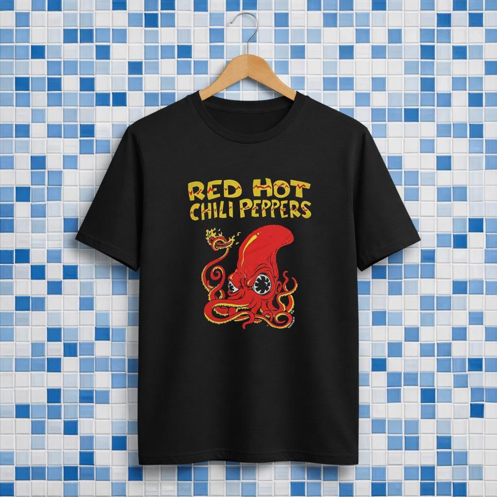 Red Hot Chilli Pepper Octopus Premium Ultra Cotton Black T-Shirt