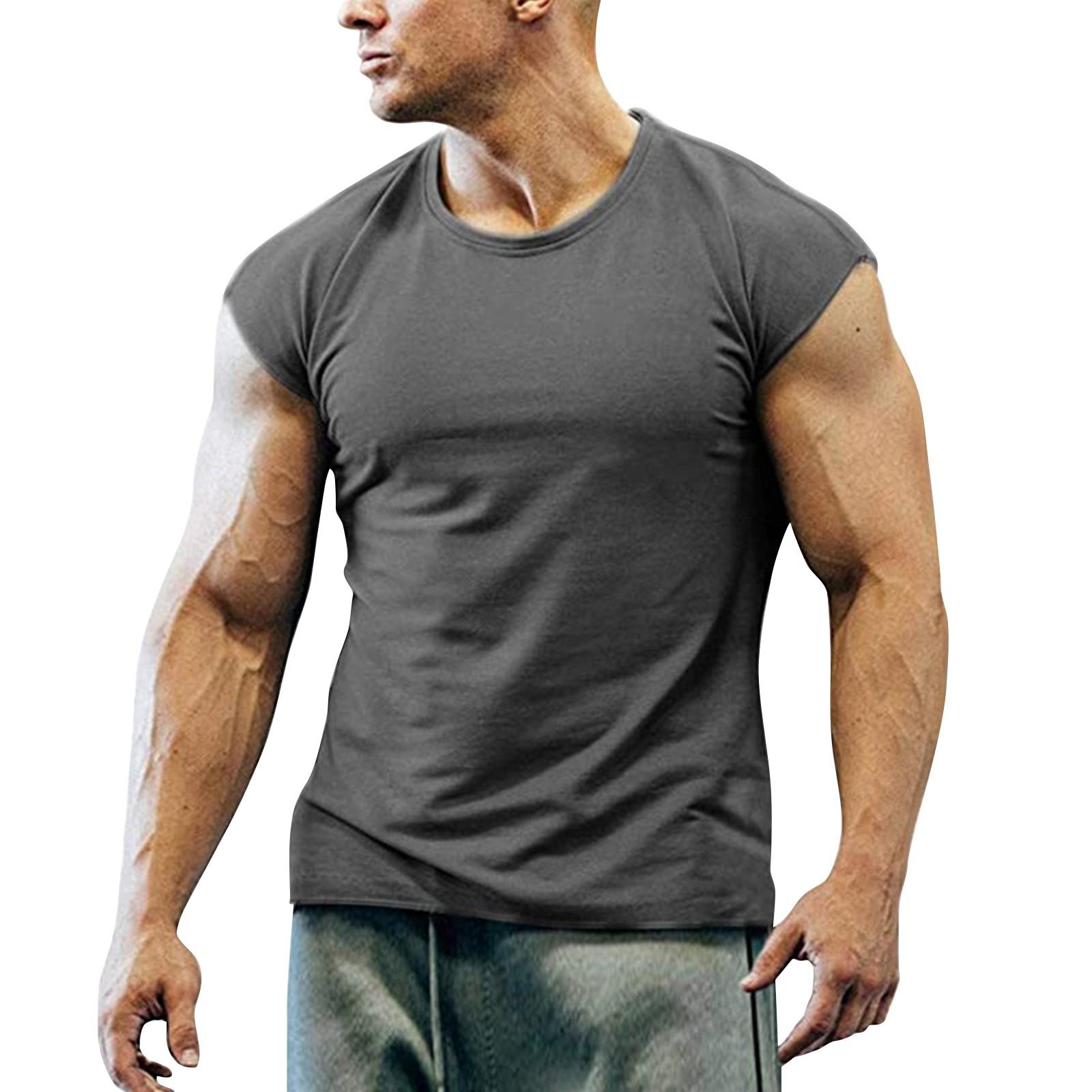 

Мужской летний однотонный спортивный жилет Жилет Мужской спортивный повседневный жилет XXXL