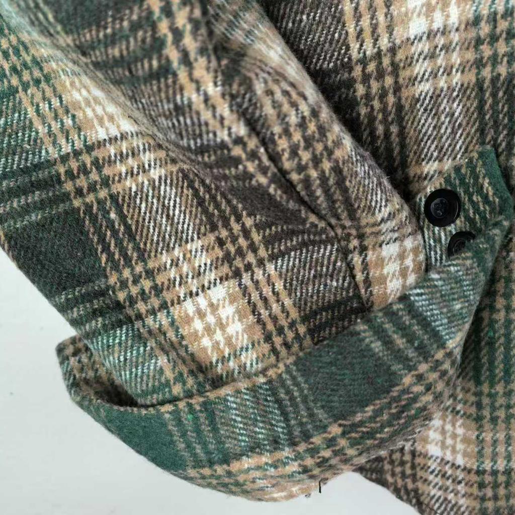 Męski Pasiasty Kraciasty Casualowy Luźny Zapinany Kardigan Koszula Kurtka z Kapturem z Długim Rękawem