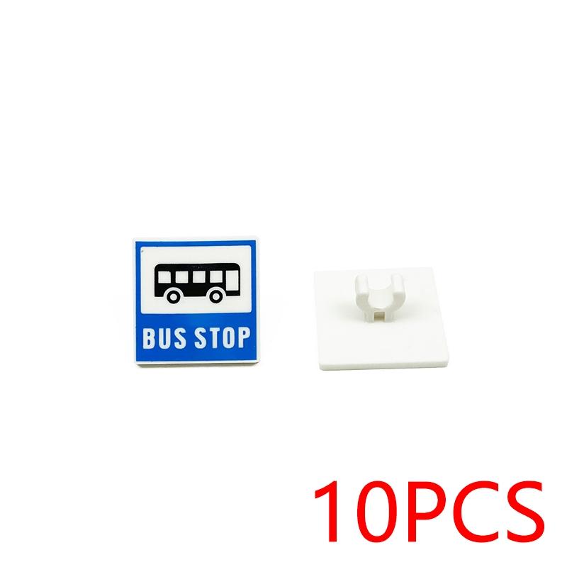 MOC Printed Tile ToyCompatible Brick Accessories Building Blocks City PC Phone Clock Pizza Parts Bricks Children Kids