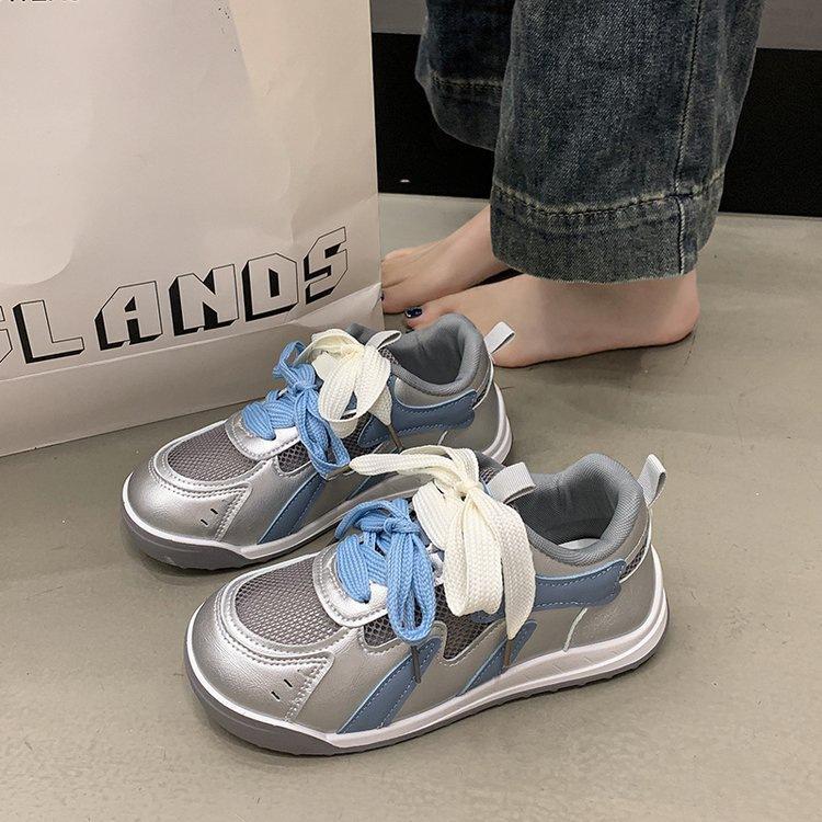 Dopamine explosion thick baseplate shoes women's summer versatile 2025 new mesh breathable casual sports bread shoes