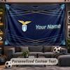 Lazio FC Personalized Tapestry Support Custom Name, Wall Art Home Decoration