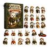 Holiday Collectible Mini Figures Westie in The Woods Advent Calendar, 24-Day Christmas Countdown Unique Eve Gift Dog Figure Set, West Highland