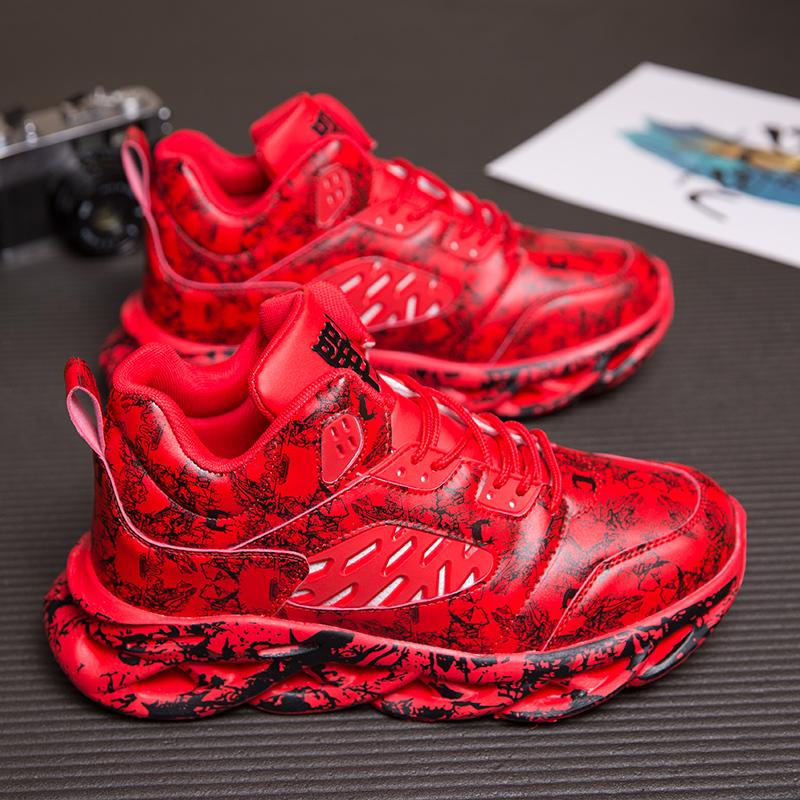 Moda Graffiti Pantofi Bărbați Outdoor Pantofi Sport Running Piele PU