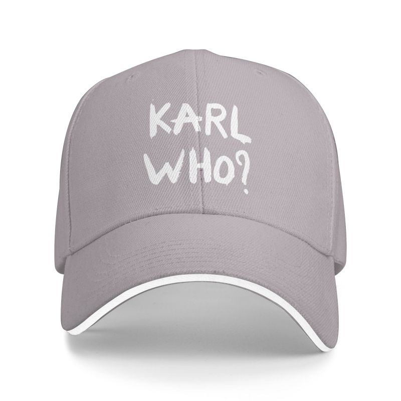 Karl Who Print Sandwich Baseball Cap Men Adjustable Bucket Cap Summer Breathable Sun Protection Hat Women Snapback Hat Golf Hats