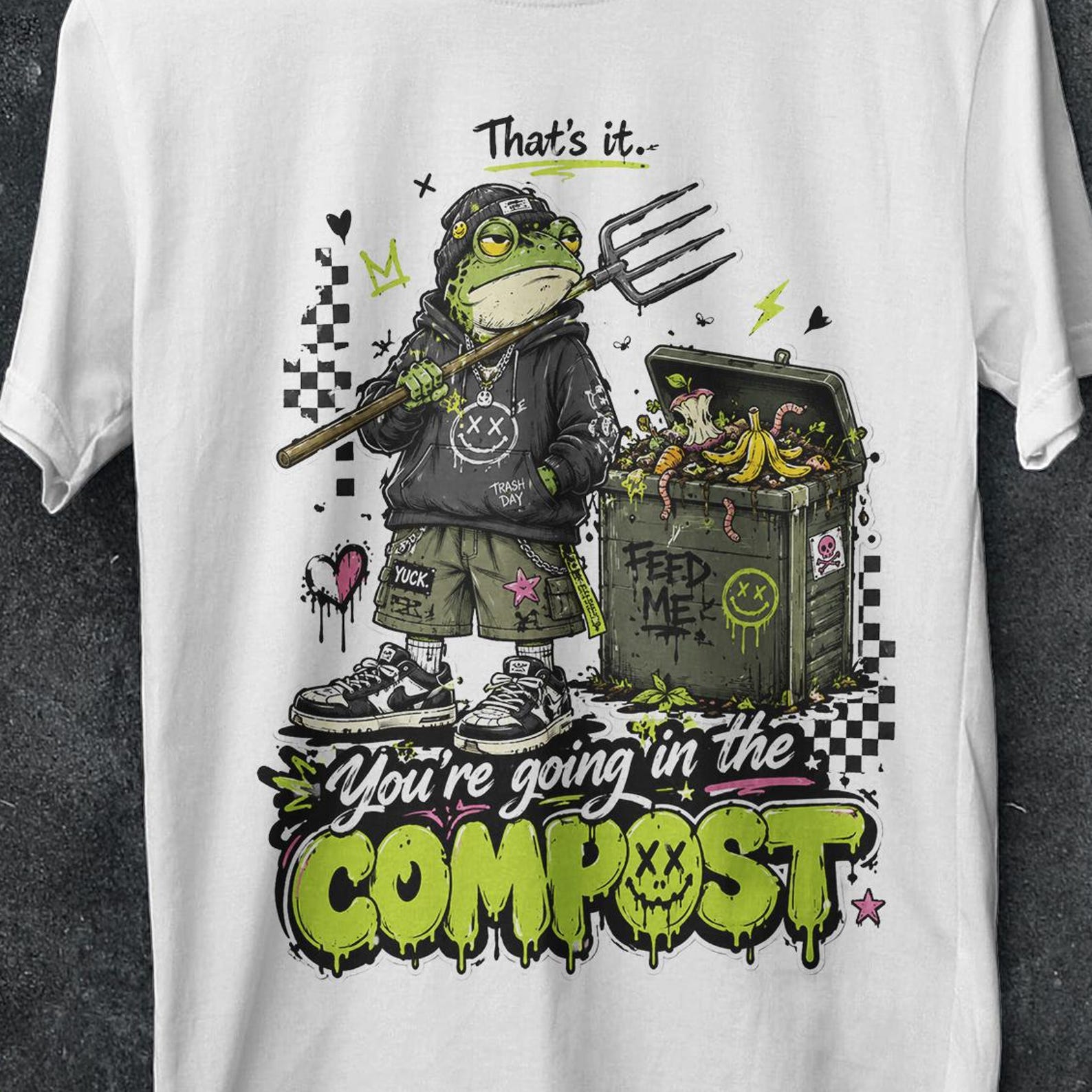 Funny Gardening Shirt, gift, I Compost Shirt, Frog Garde Shirt, the compost shirt, frogs, funny frog shirt, sarcastic shirt, Gardening Tee S