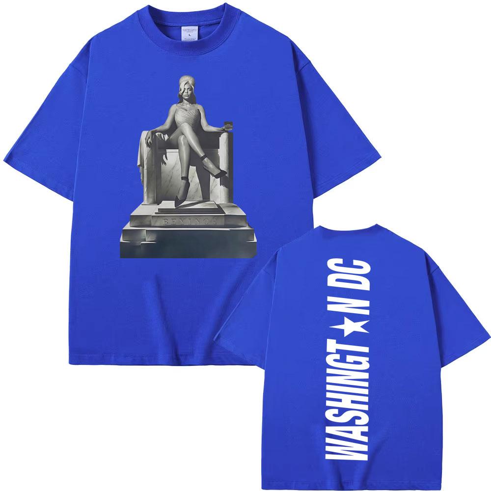 Beyonce Cowboy Carter Washington DC Tour 2025 T Shirts Unisex Women Clothing Fashion Vintage Cotton Short Sleeve Tshirt Streetwear