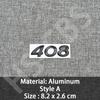 3D Black ABS Car Rear Trunk Emblem Front Hood Badge Stickers For Peugeot m 206 307 308 3008 207 208 407 408 508 2008 5008 Styling