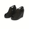 Ladies Elegant Open-toed Thick-soled Wedge Sandals