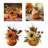 Artificial Pumpkin Flower Photography Props Floral Arrangement Fall Ornament for