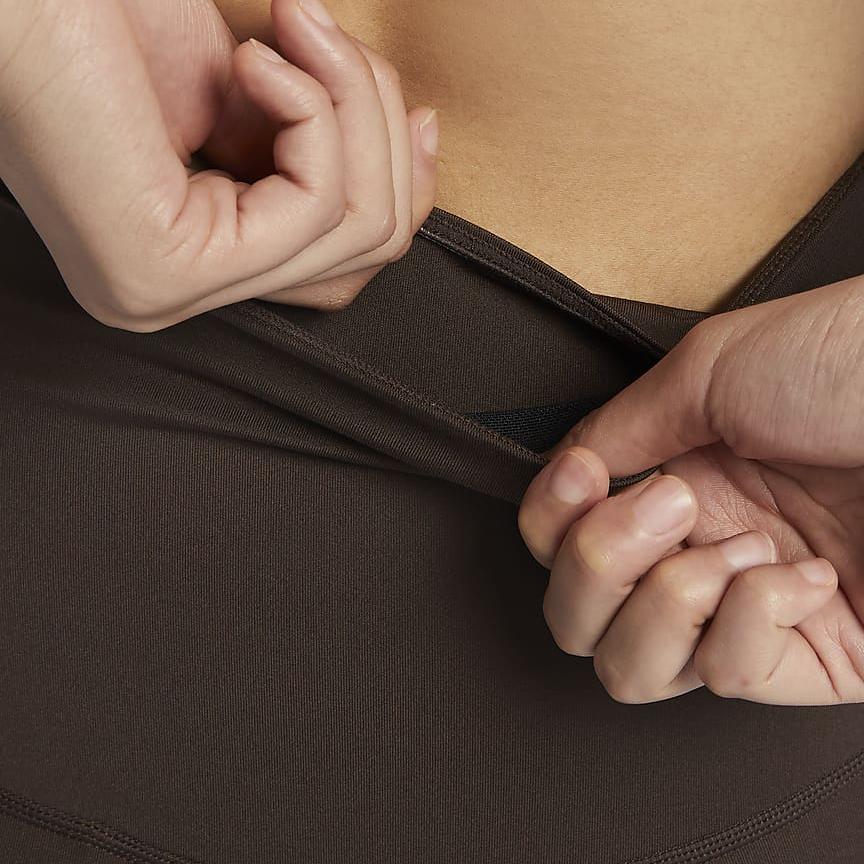 Nike One Solid High-Waisted Quick-Dry Leggings Women Leggings Baroque-Brown DM7279-237