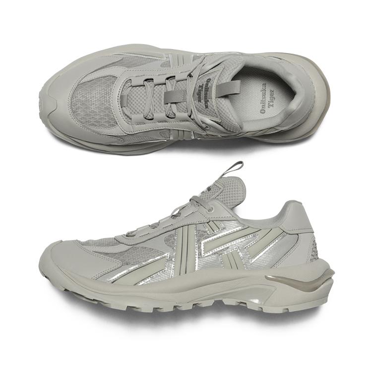 Onitsuka Tiger Tigtrail Comfortable Fashion Shock Absorbing Non-Slip Low-Top Casual Shoes Unisex Casual Shoes Gray 1183C383-020