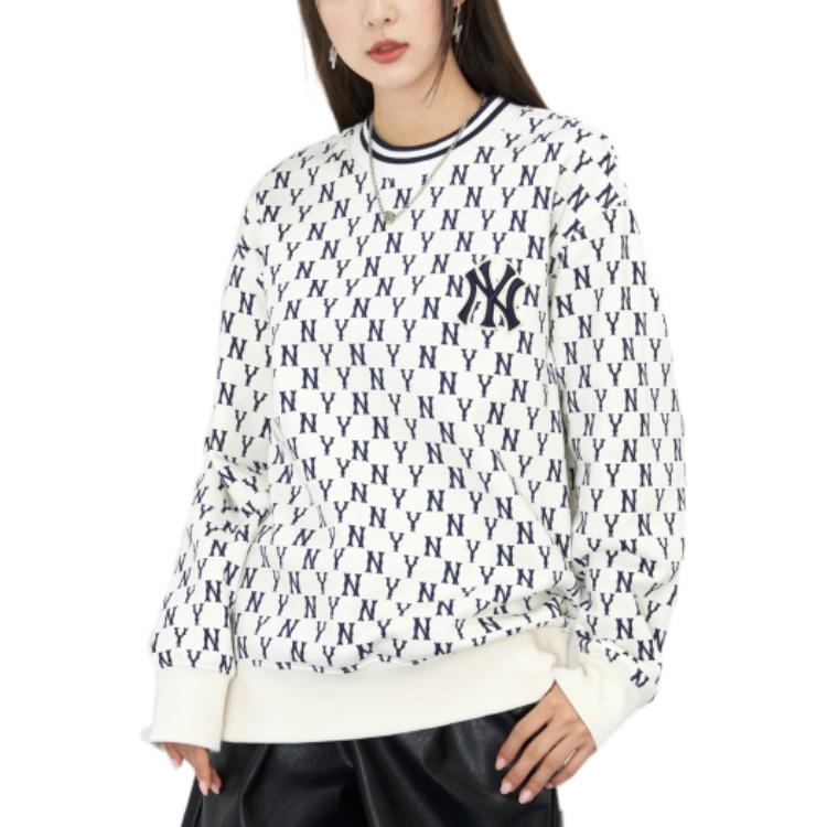 MLB Sweatshirts Unisex White Crew Neck Moderate Regular 3AMTM0926-50CRS