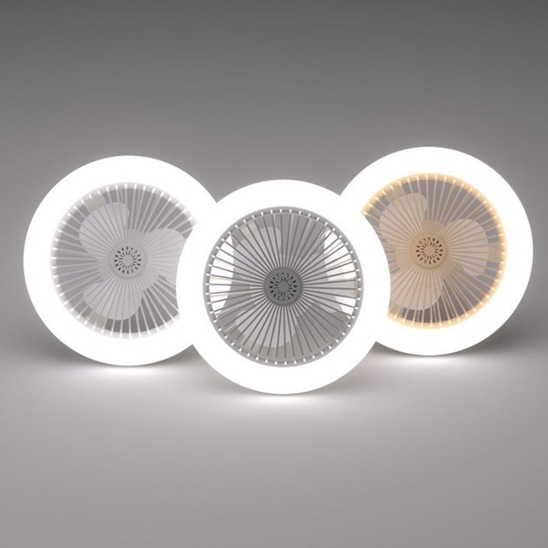 Tri Color Fan Light with Aromatherapy and Remote Control, Detachable Silent Light, Suitable for Study/dining/bedroom