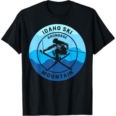 Ski Idaho Brundage Mountain Skiing Snowboard Mountain Skier T-Shirt(1)