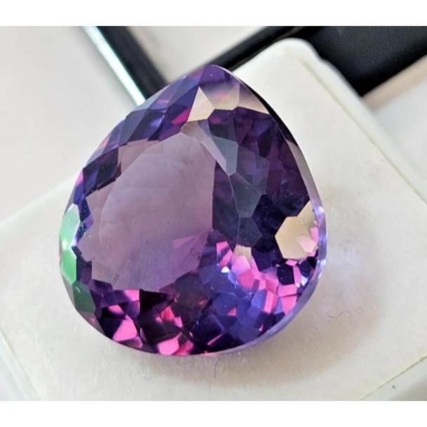 Stunning Color Change Alexandrite Pear Cut 21-22 Ct Certified Loose Gemstone