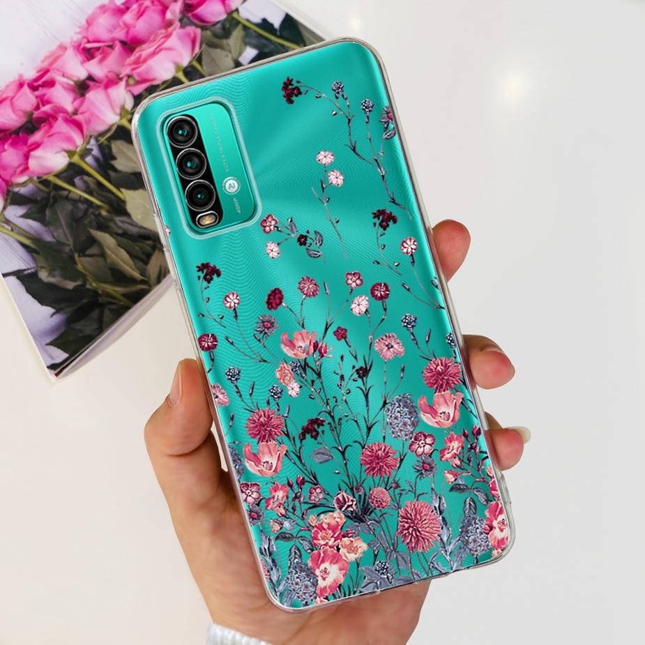 For Xiaomi Redmi 9T Case Cute Fashion Painted Cover Clear Silicone Phone Case For Xiaomi Redmi 9T Redmi9T Back Cover 6.53'' Bags