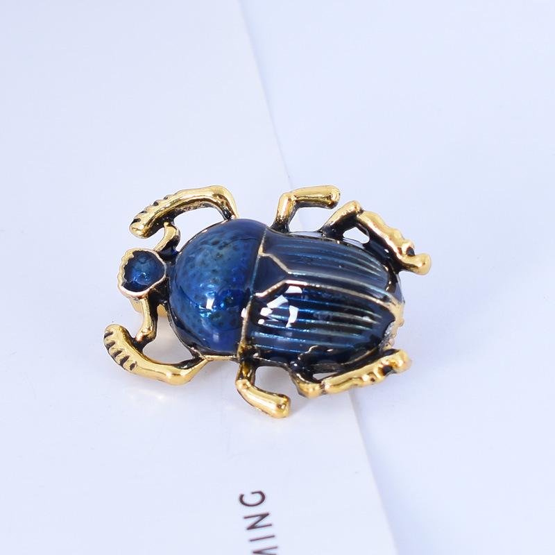 Stylish Colorful Oil Drip Beetle Brooch - Versatile European and American Enamel Design, Hot Sale