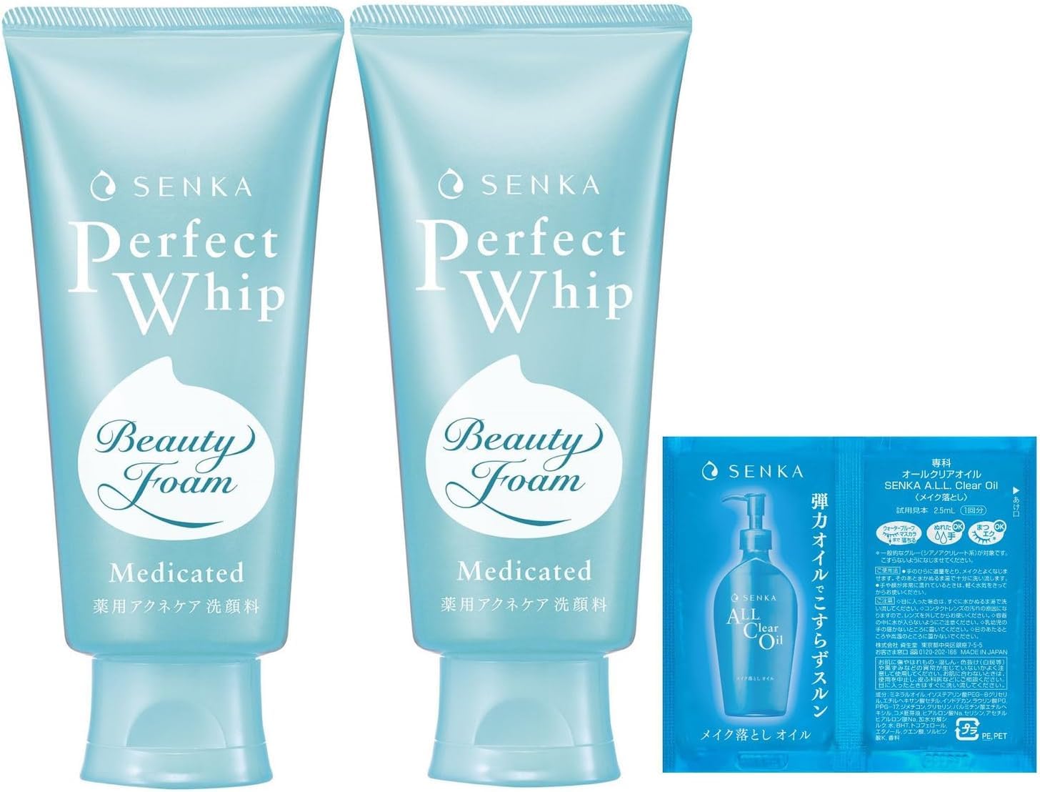 

Senka SENKA Perfect Whip Acne Care A Facial Cleanser 120g x 2 Bonus Acne Rough Skin Moist Foam Adult Pores Sebum Dirt [Bulk Purchase] +