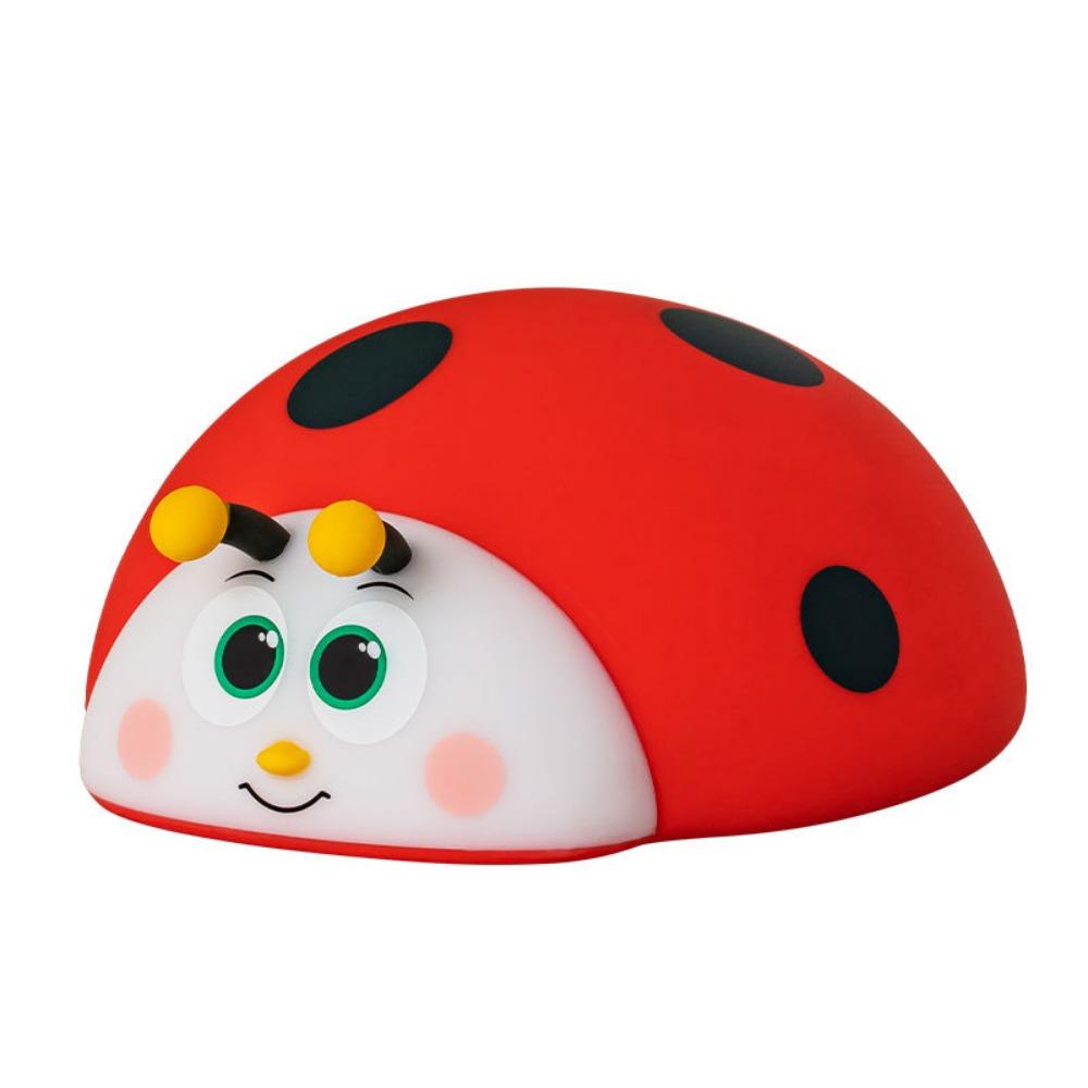 Type-C Rechargeable Ladybug Night Light Touch Control Silicone Table Lamp Bedroom