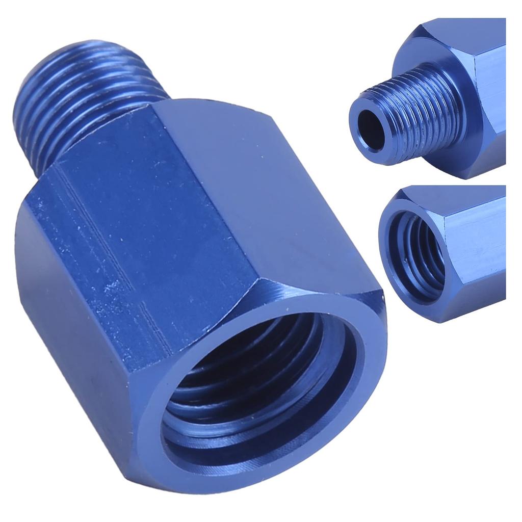 EBTOOLS 2 PCS Female to 1/8 NPT Male Adapter Male Hose End Metric Fitting Adapter for Oil Pressure Gauge Sensor Port Conversion