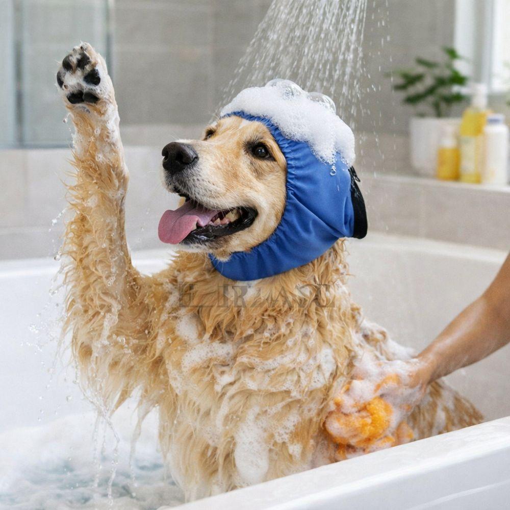 Sweat à capuche apaisant Imperméable Oreillettes pour chien Réduction du bruit Casquette de bain réglable pour animal de compagnie Confort élastique Capuche apaisante pour animal de compagnie Feu d'artifice