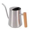 Indoor Watering Can 1L with Long Spout Wood Handle Metal Small Water Can Pot for House Bonsai Plants Garden Flower