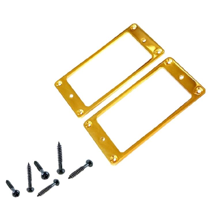 2PCS Guitar Humbucker Pickup Frames Easy Installation Mounting Rings with Screws Replacement Pickup Rings Metal Texture