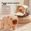 Capybara Crawling Toy Electric Plush Interactive Simulation Sound Walking Animal Toddlers Sound-making Boys Girls Educational Baby Tummy Time Plushie