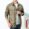 Men's Spring and Autumn Pure Cotton Shirt Men's Long-sleeved Work Clothes Loose Outdoor Casual Men's Camouflage Shirt Autumn Jacket