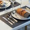 Vintage Dinnerware Set Stainless Steel Silver Flatware Knife Fork and Spoon Serving Utensils Set high-end retro acrylic