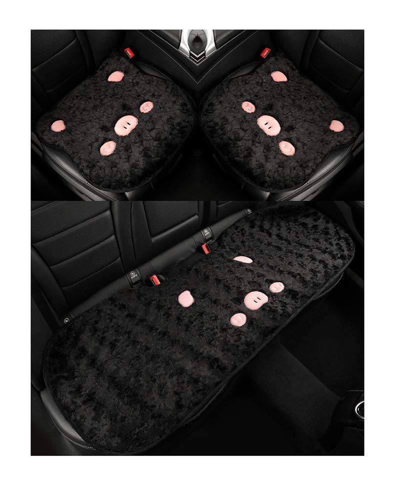 Car Seat Cushion - Thick Plush Winter Rear Seat Cover, Warm & Cute Design