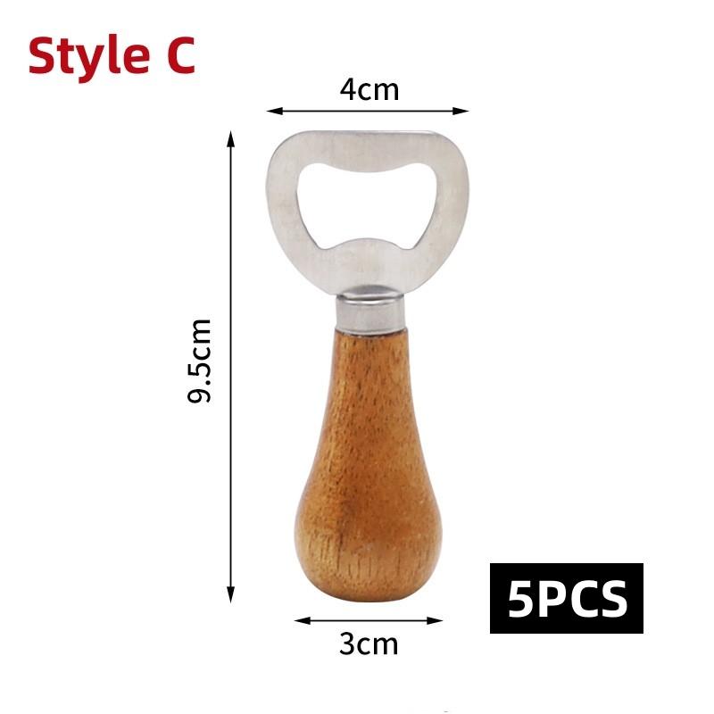 1-10Pcs Beer Can Opener Wooden Bottle Opener Household Kitchen Bar Tools for Home Handle Handheld Wine Wedding Favors Bar