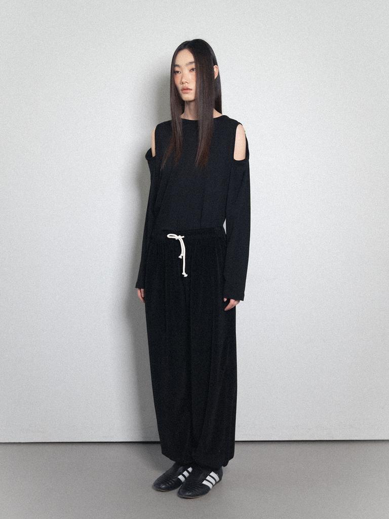 Visus Velvet Jogger Sweatpants_Black