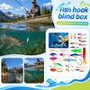 Fischerei Weihnachts-Adventskalender Geschenkbox mit künstlichem Köder und Angelrute für Angler