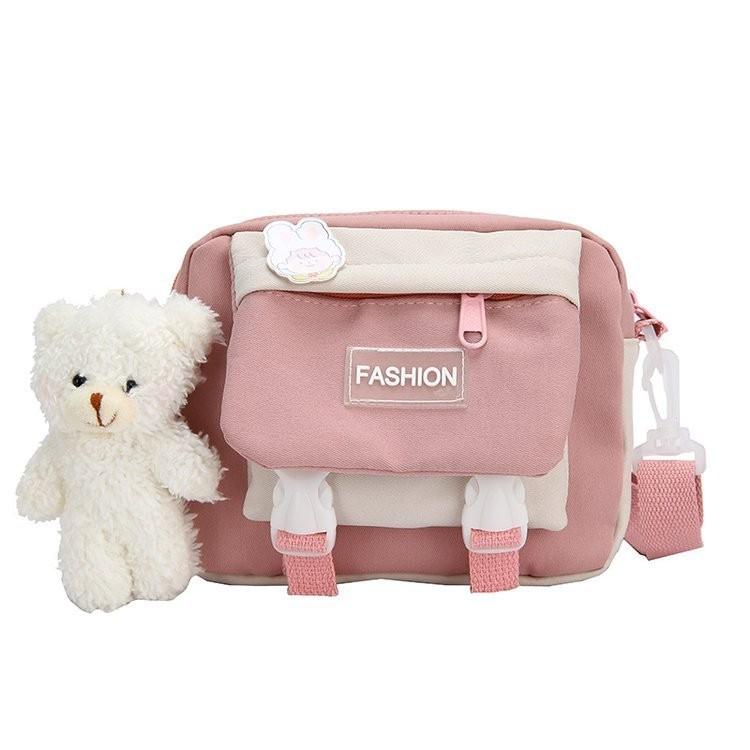 Fresh Sweet Nylon Canvas Bag For Girls 2024 Medium Crossbody Fashionable Design