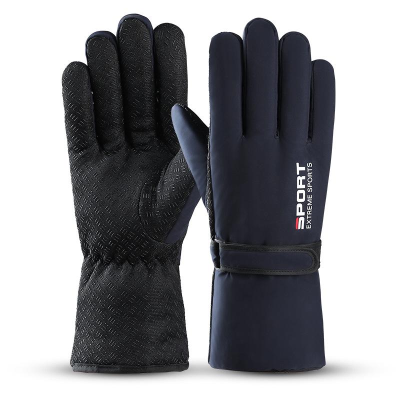 Warme Outdoor-Fahrradhandschuhe für Damen und Herren Plus Samt Verdickt Rutschfest Wasserdicht und Winddicht Bergsteigen und Reisen Touchscreen