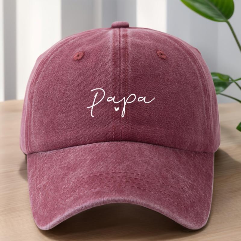 Unisex Women Duckbill Baseball Cap with Papa Letter Print Adjustable Suitable for Outdoor Casual Wear Trendy Duckbil