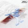 M-2/3PCS Transparent Plastic Book Clip With Stand Reading Aid Fixed Book Clip File Bookmark Stationery School Supplies