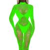 Mysterious Women's Stocking Fishnet Mesh Romper Jumpsuit Clubwear Bodysuit