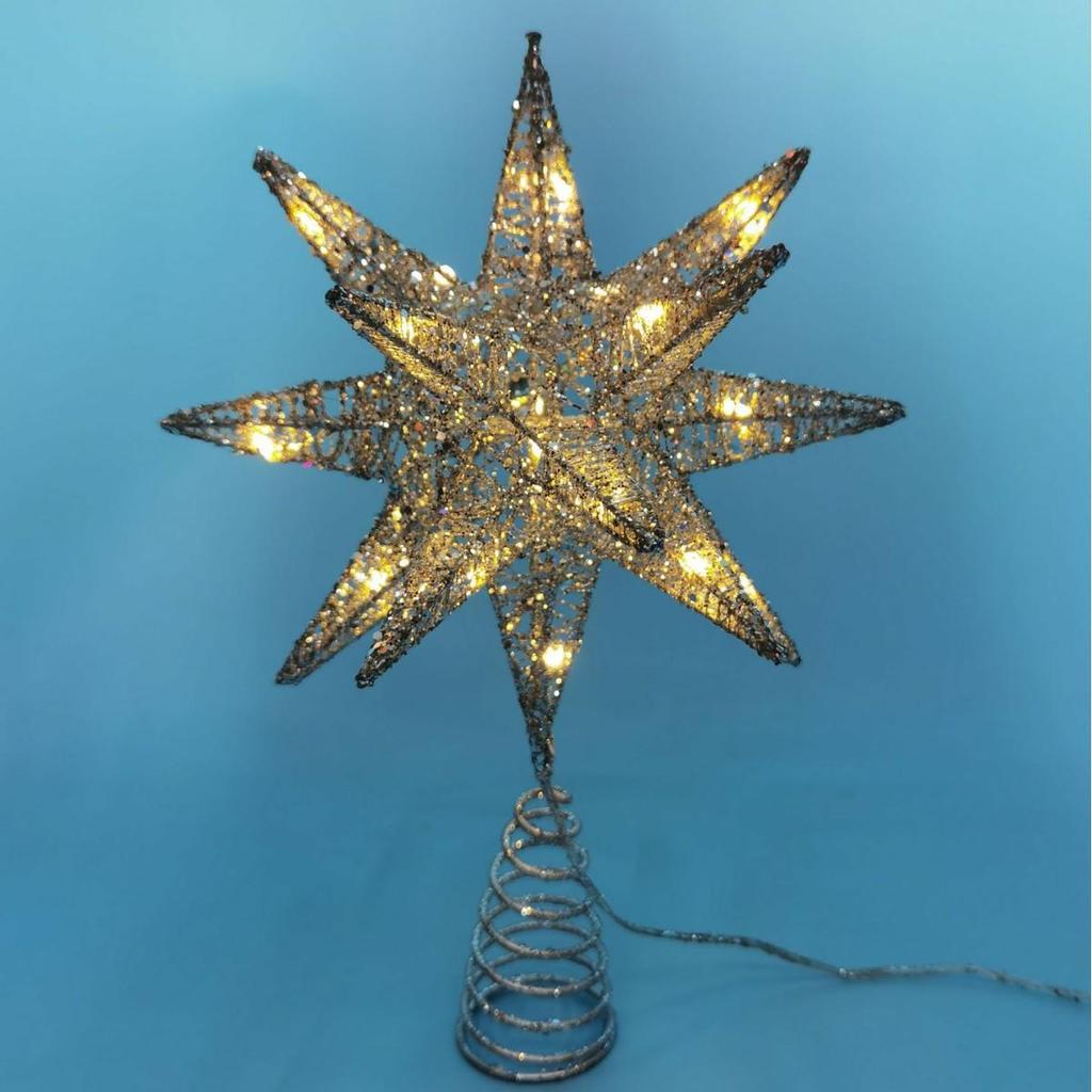LED Iron Star Christmas Tree Topper