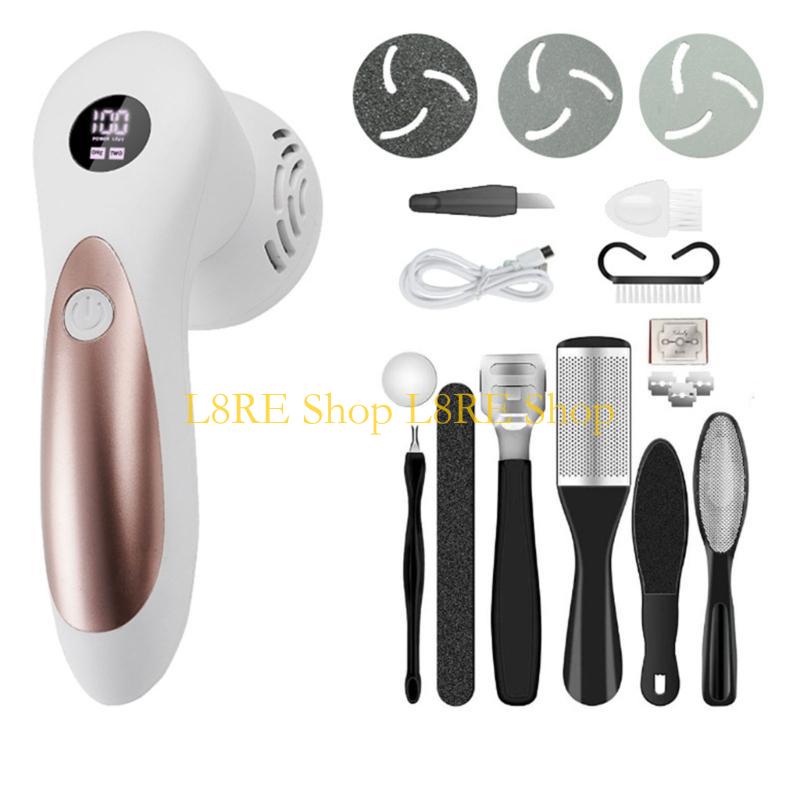 L8RE Electric Feet Callus Remover Rechargeable Waterproof Pedicure Foot File Tool
