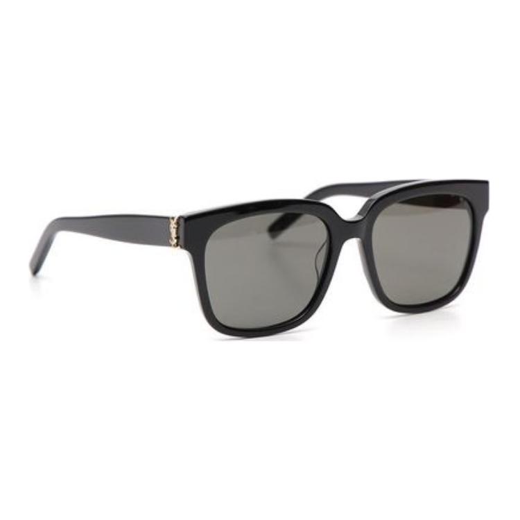 Saint Laurent Logo Decorated Square Sunglasses Women sunglasses Black 543513Y99011002