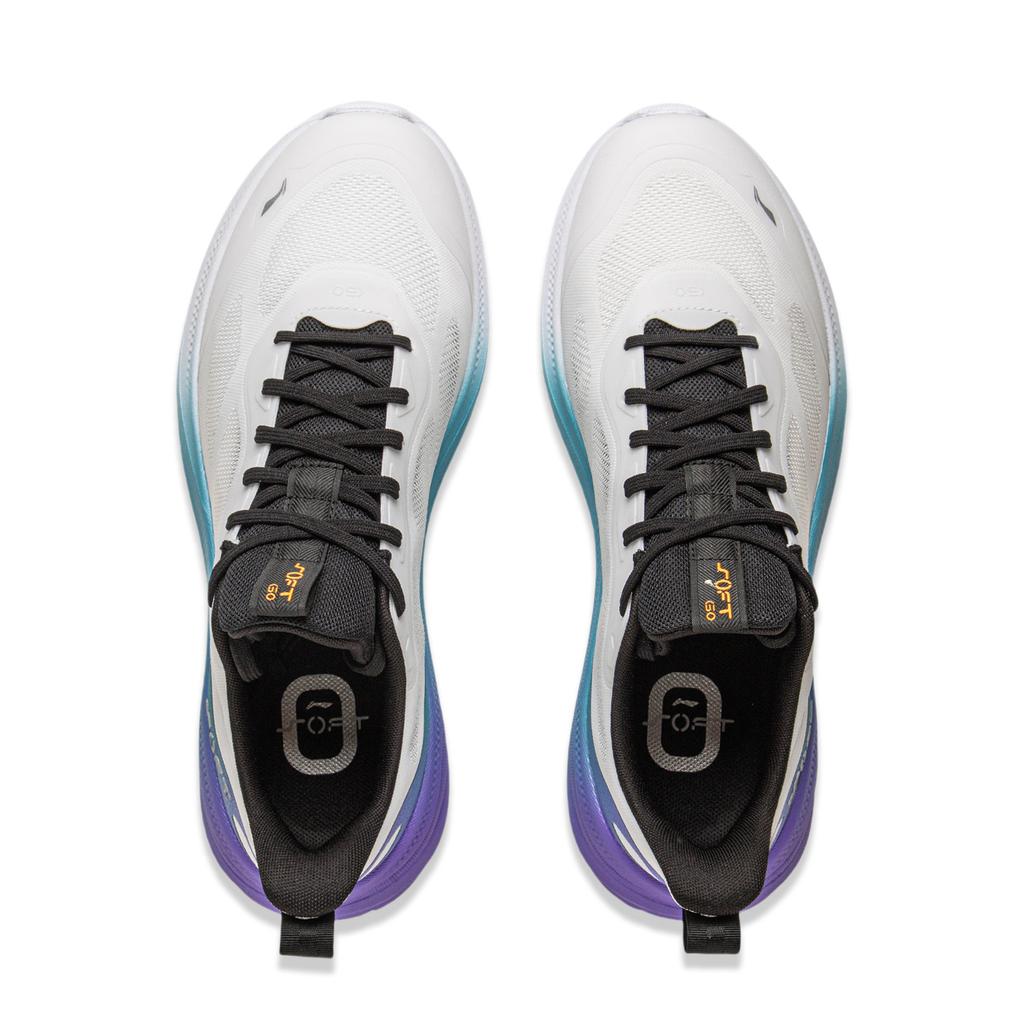Li Ning Soft Go 2 V4 Cushioning, Wear Resistant Low top Casual Shoes Men's Standard White AGLV091-12